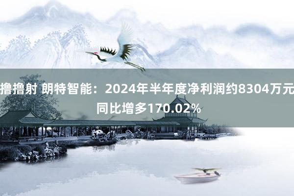 撸撸射 朗特智能：2024年半年度净利润约8304万元 同比增多170.02%