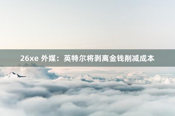 26xe 外媒：英特尔将剥离金钱削减成本